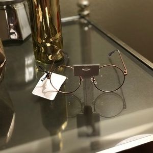 Gold sunglasses with clear frame